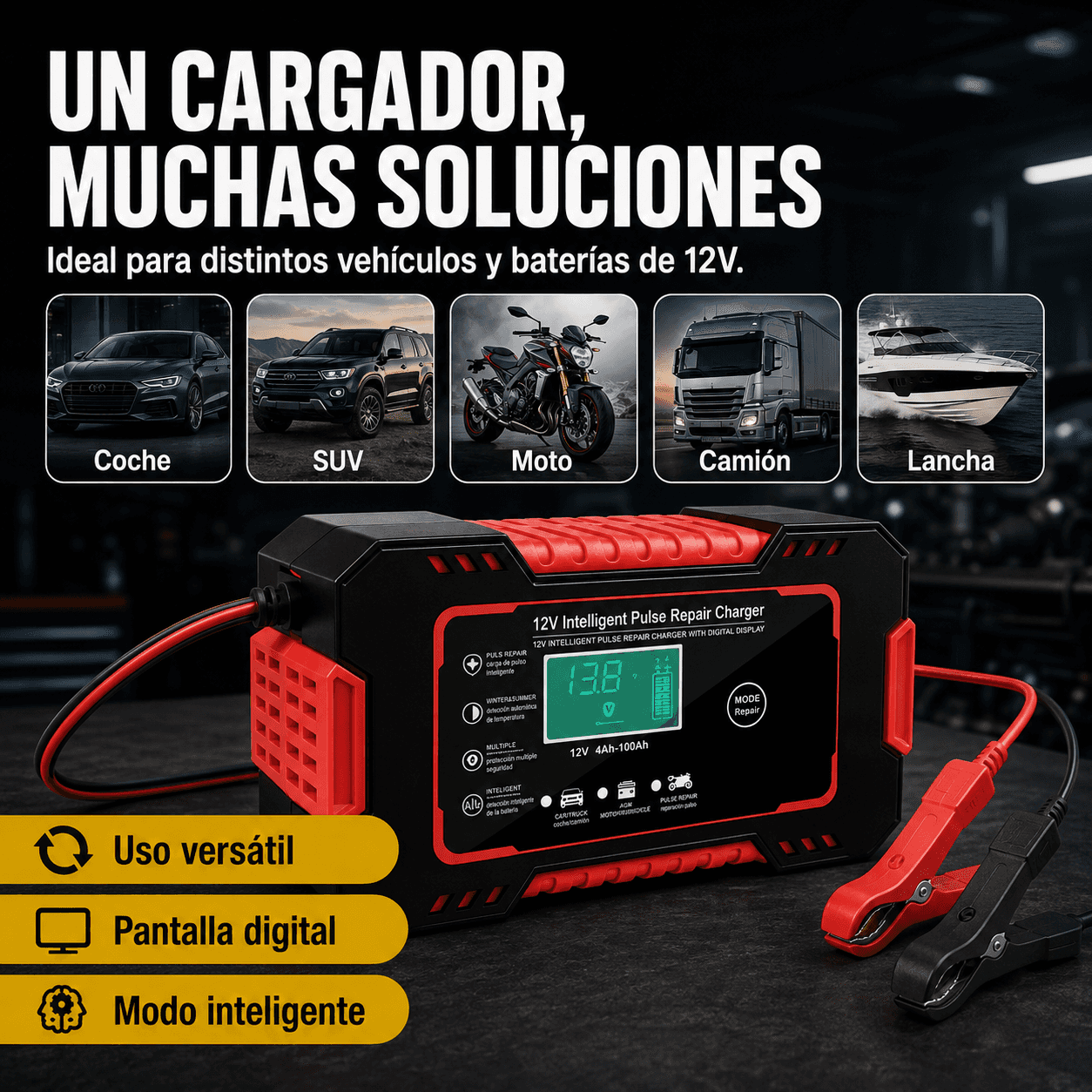 Cargador Reparador de Baterias VoltFix Pro™ 4