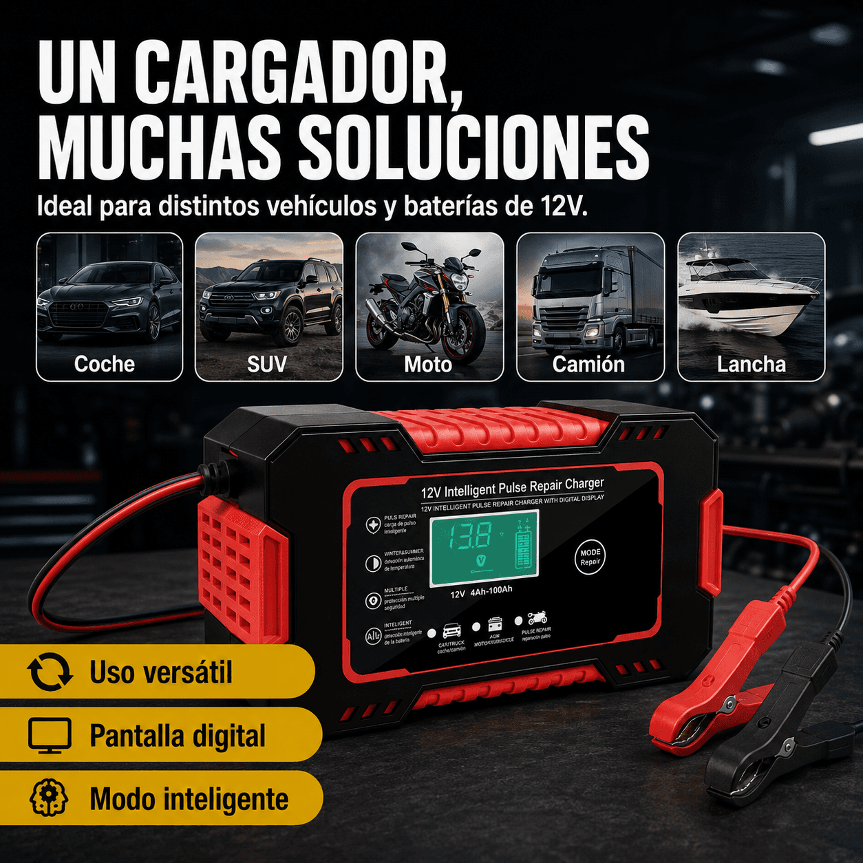 Cargador Reparador de Baterias VoltFix Pro™ 4