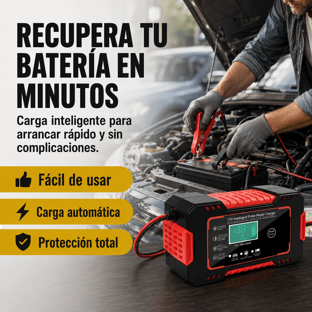 Cargador Reparador de Baterias VoltFix Pro™